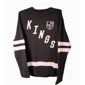Los Angeles Kings Wright & Ditson Men's Medium NHL Retro Sewn Black White Shirt